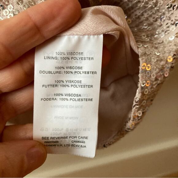 J.Crew Sequin Cap Sleeve Dress Blush /Rose Gold Size 2 - Picture 6 of 11